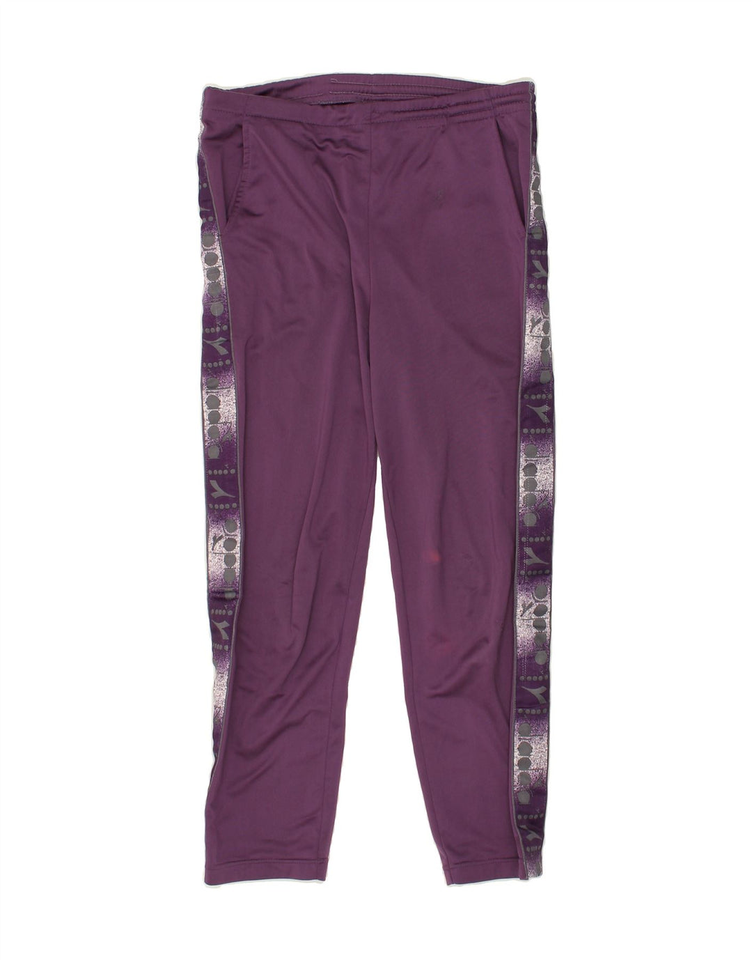 DIADORA Womens Graphic Full Tracksuit IT 42 Medium Purple Colourblock | Vintage Diadora | Thrift | Second-Hand Diadora | Used Clothing | Messina Hembry 