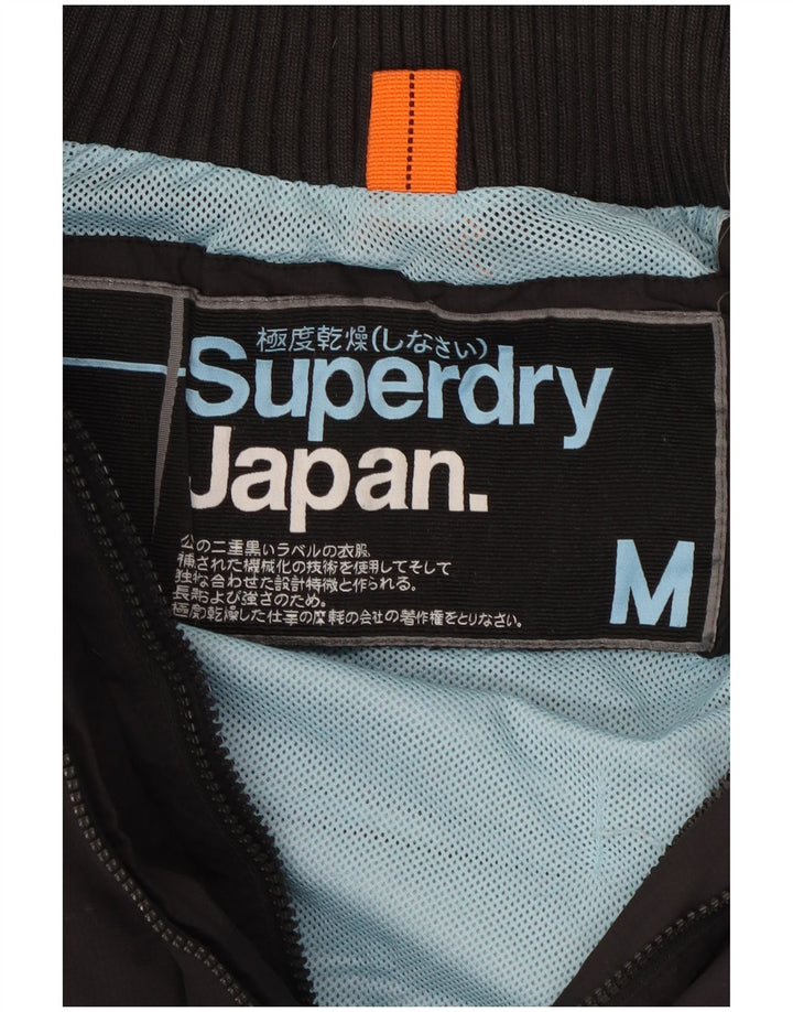 Superdry Damen Graphic Regenjacke UK 14 Mittelschwarzes Nylon