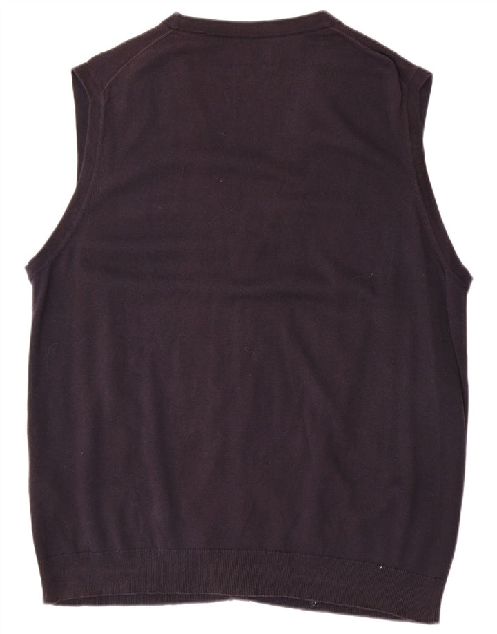 Gant Herren-Cardigan, ärmellos, 2XL, Marineblau, Baumwolle