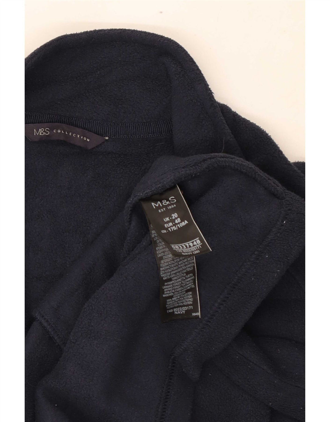 Marks & Spencer Damen Fleecejacke UK 20 2XL Marineblau Polyester