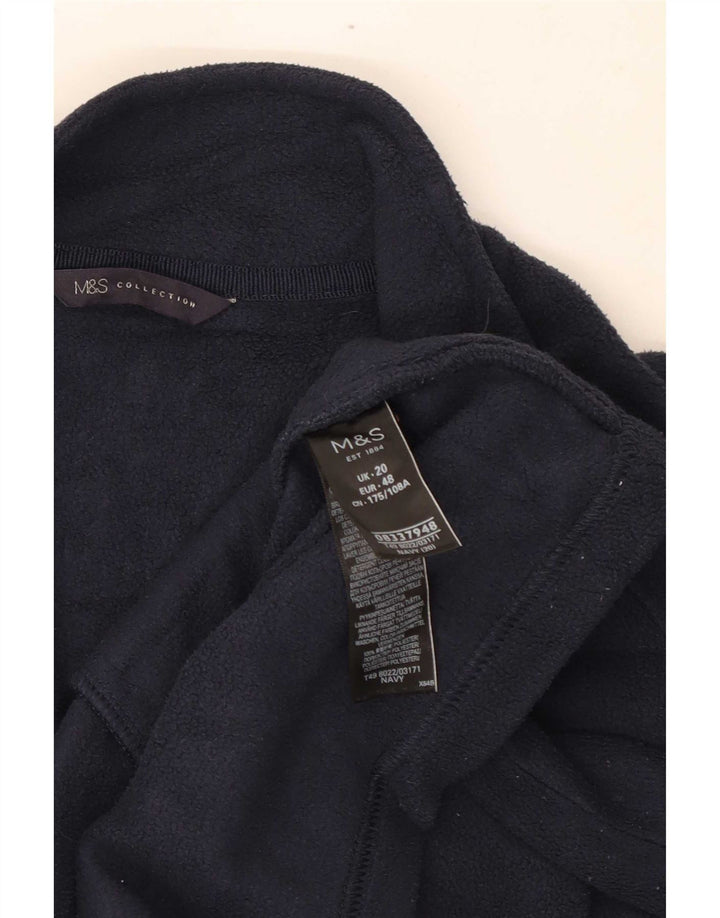 Marks & Spencer Damen Fleecejacke UK 20 2XL Marineblau Polyester