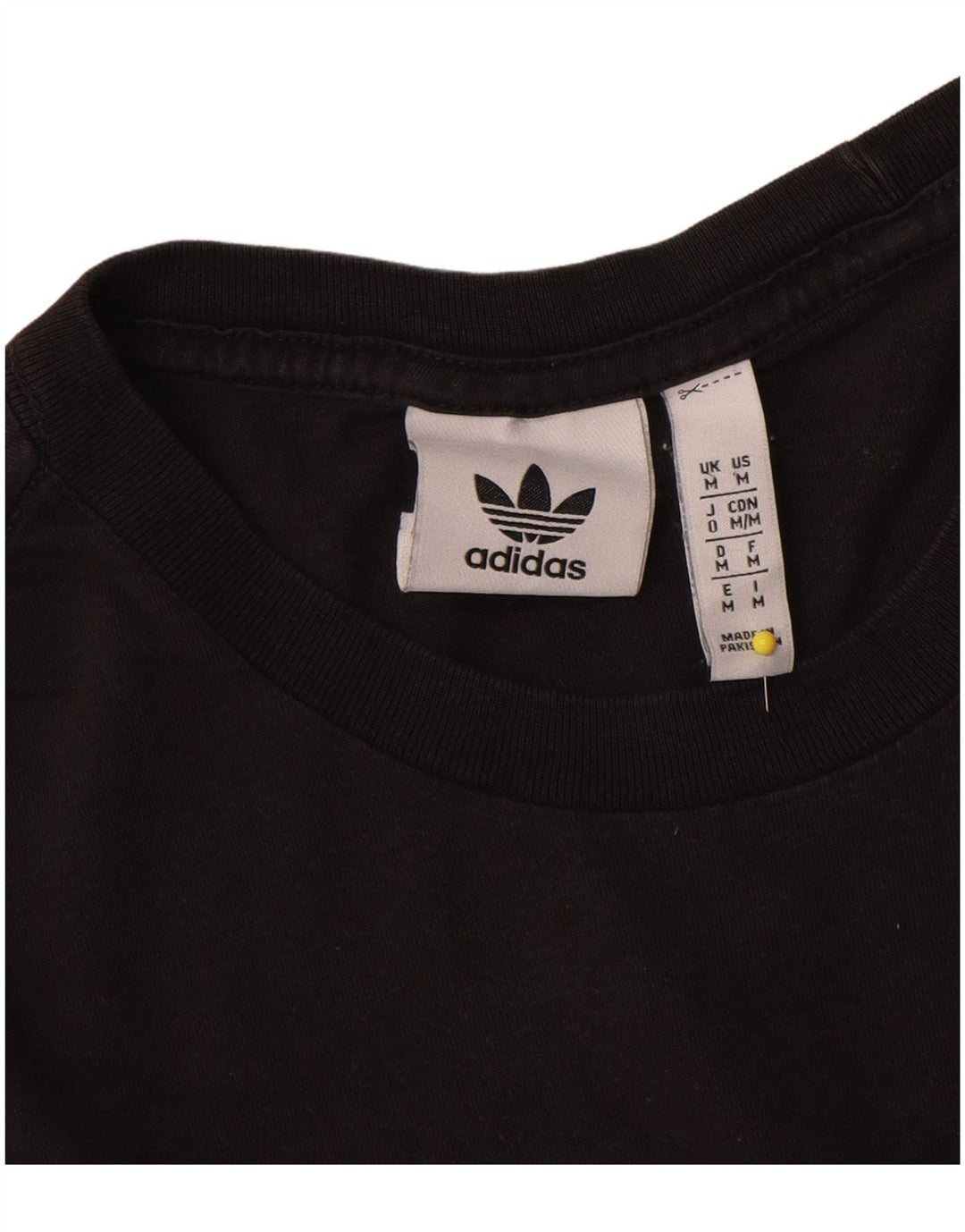 Adidas Herren T-Shirt Top Medium Schwarz Baumwolle