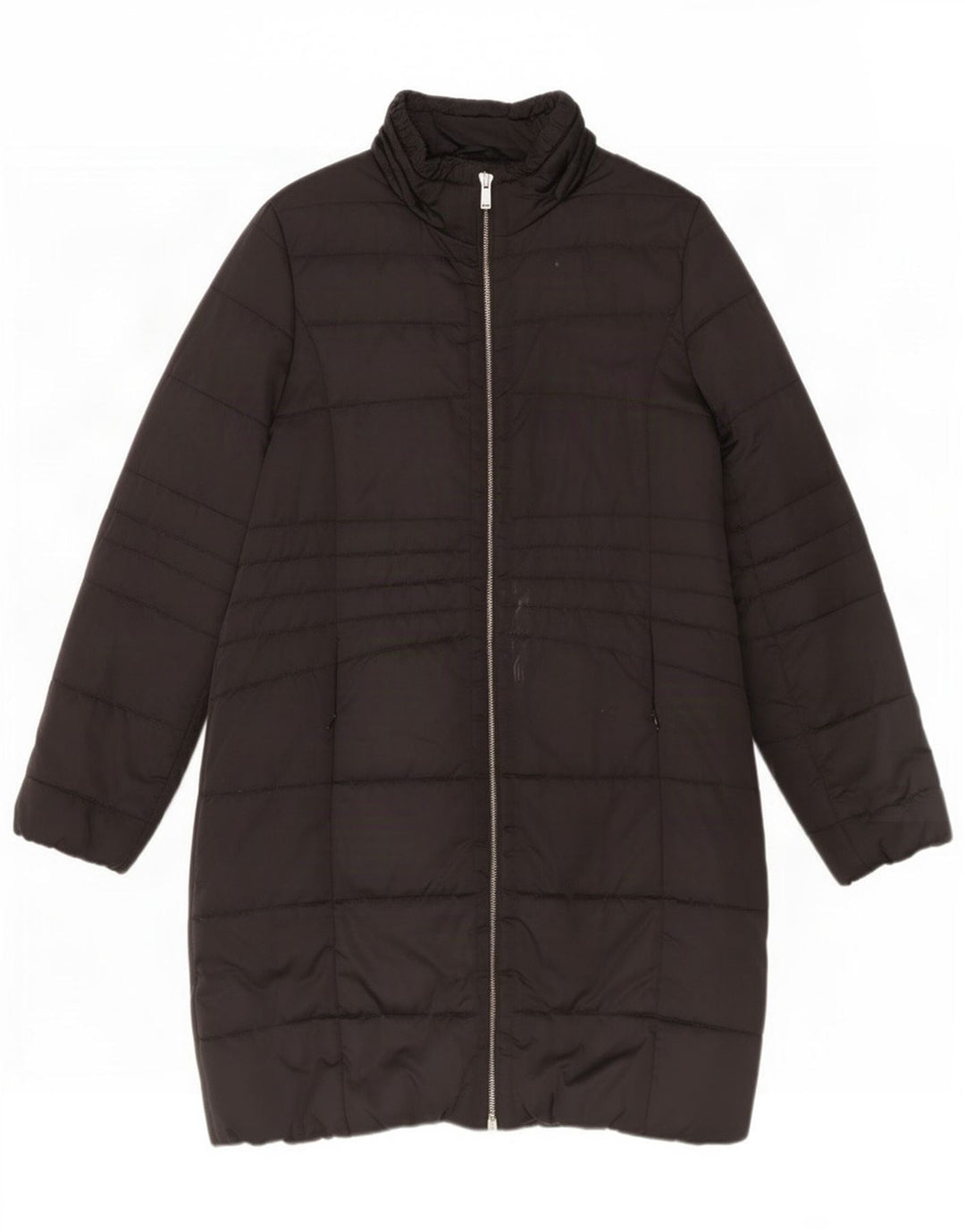 Trussardi Damen Wattierter Mantel IT 46 Large Schwarz Polyester