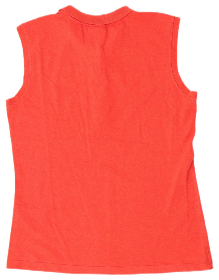 Dolomite Damen ärmelloses Poloshirt 2XL rote Baumwolle
