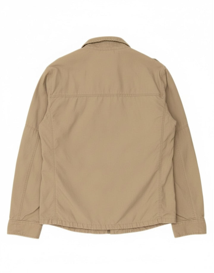 TOM TAILOR Mens Military Jacket UK 42 XL Beige Cotton