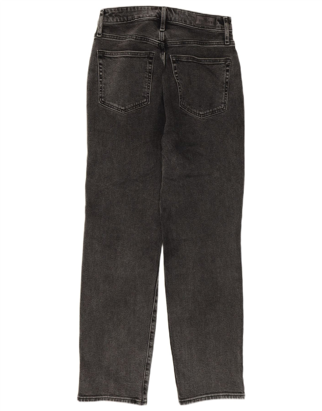Hollister Damen Distressed Straight Jeans US 3 Small W26 L27 Grau