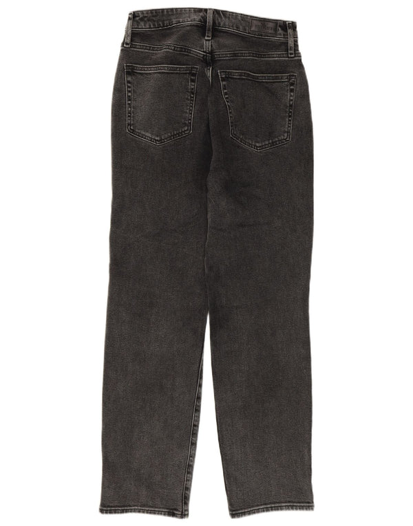 Hollister Damen Distressed Straight Jeans US 3 Small W26 L27 Grau