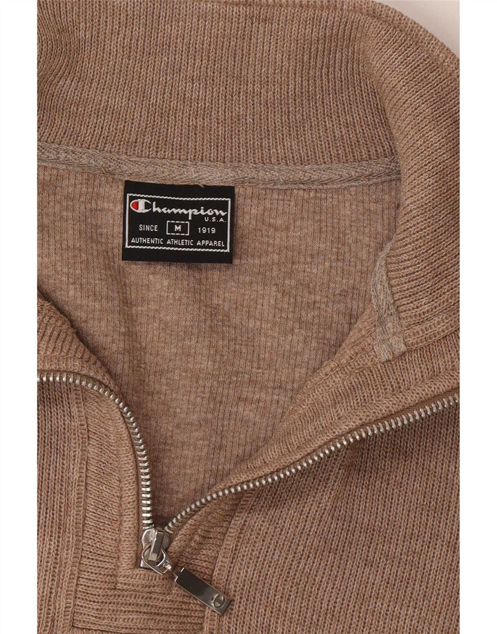 Champion Damen-Pullover mit Reißverschluss, UK 14, Mittelbeige