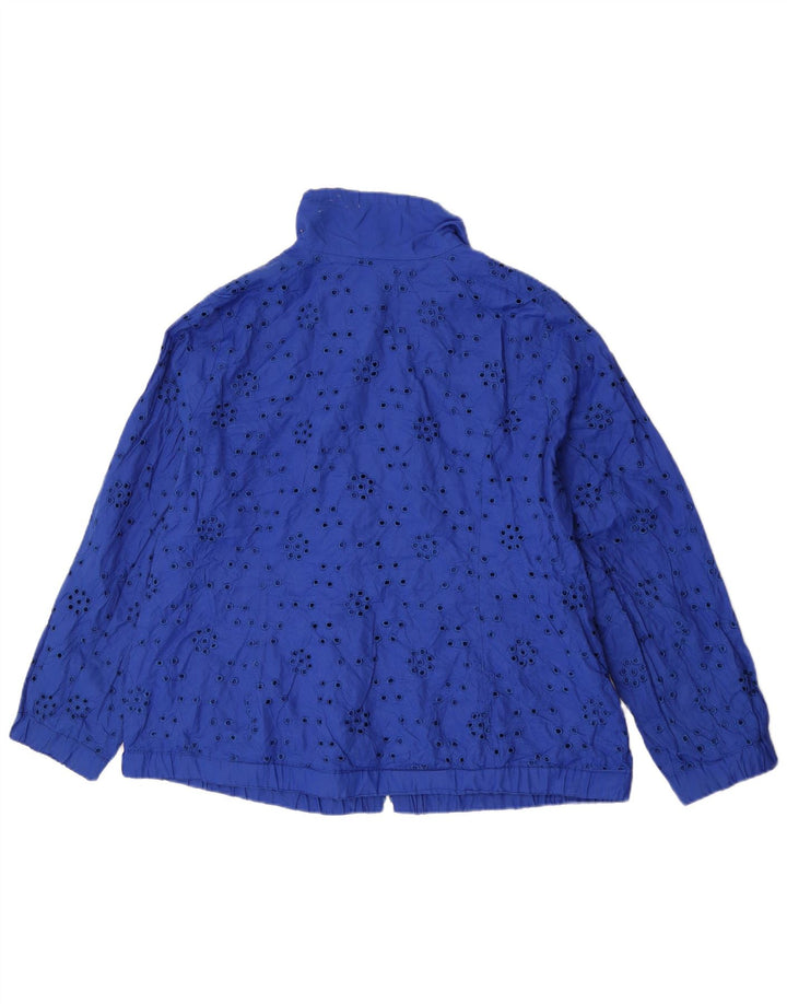 Laura Ashley Damen Bomberjacke UK 20 2XL Blaue Baumwolle