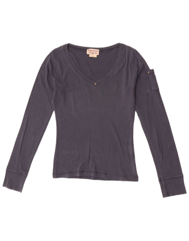 Marlboro Classics Damen Top Langarm UK 18 XL Marineblau
