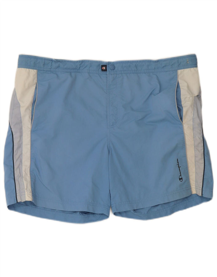 Champion Herren-Badeshorts 2XL, blaues Colourblock-Polyester