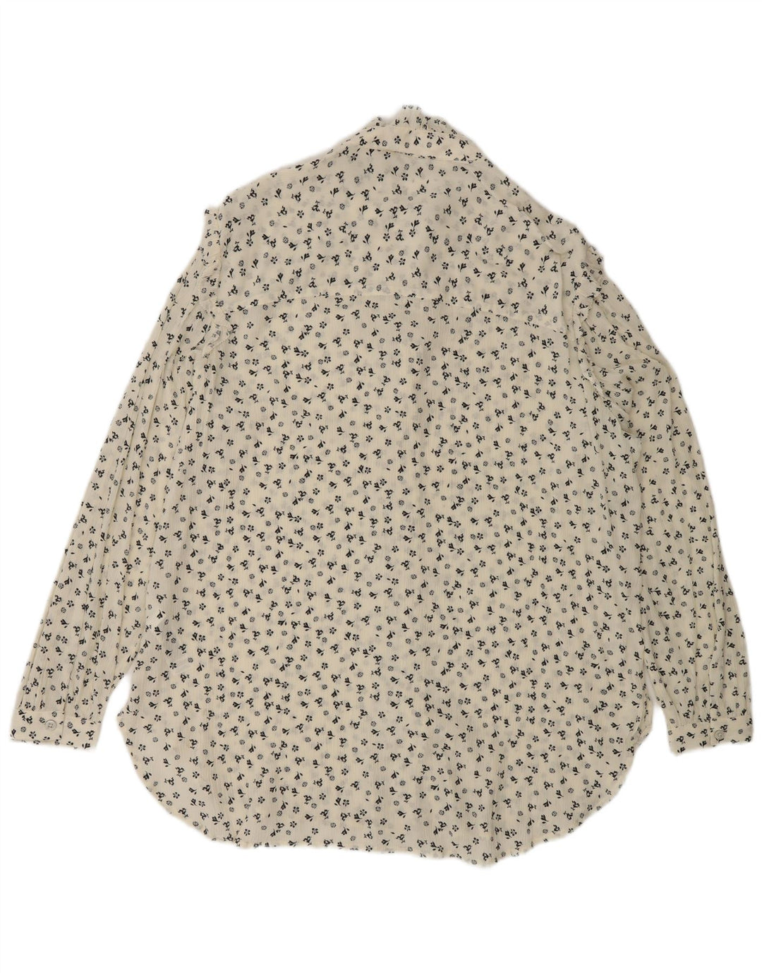 Marks & Spencer Damen-Hemdbluse in Übergröße, Gr. 14, groß, gebrochenes Weiß mit Blumenmuster