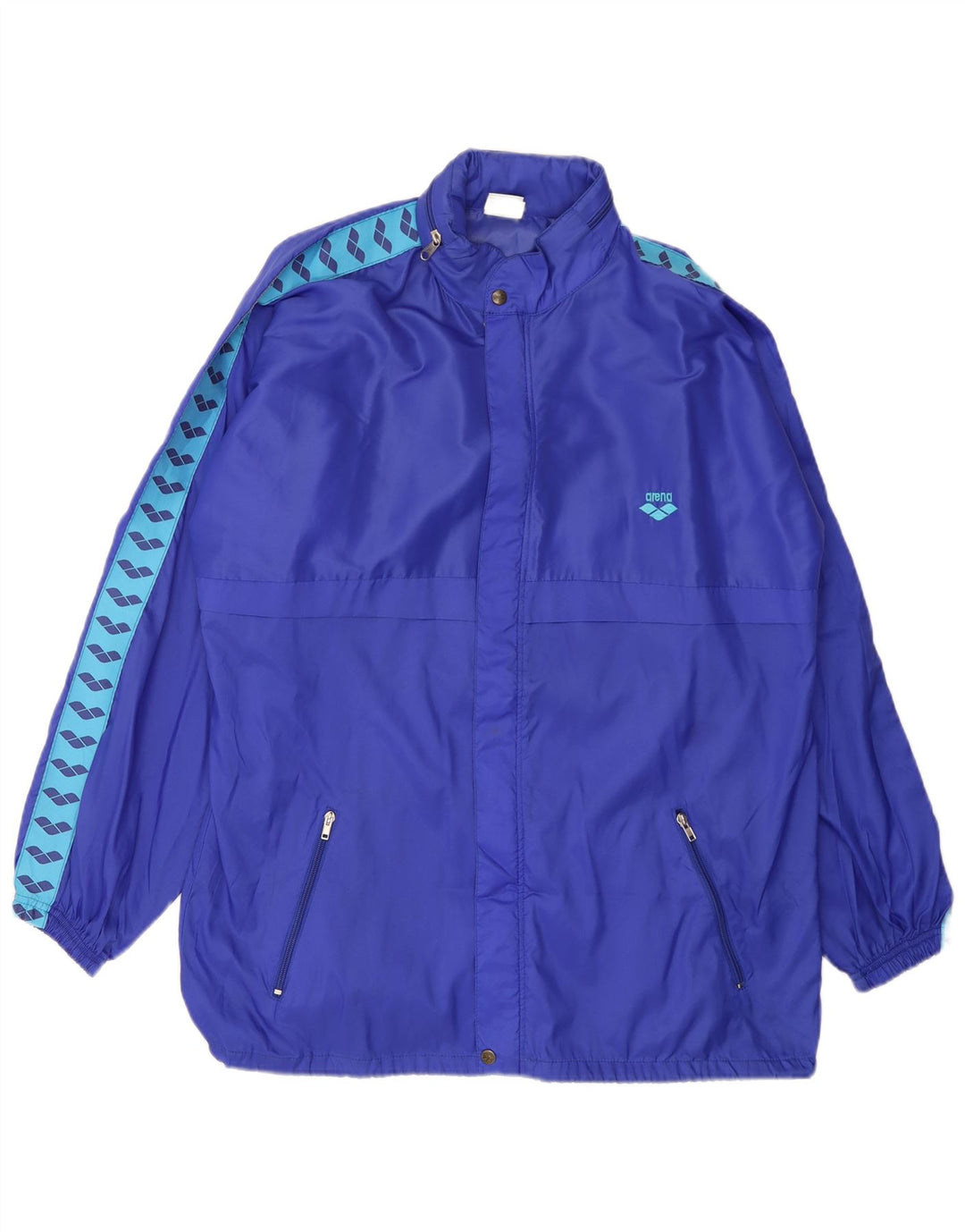 Arena Herren-Regenjacke mit grafischer Kapuze, UK 40, Größe L, Blau, Polyamid