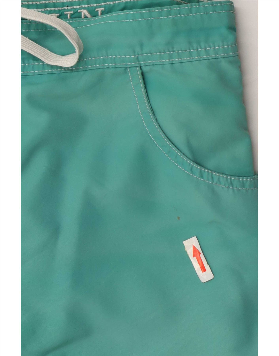 Sundek Herren-Badeshorts aus mittelgrüner Colourblock-Baumwolle