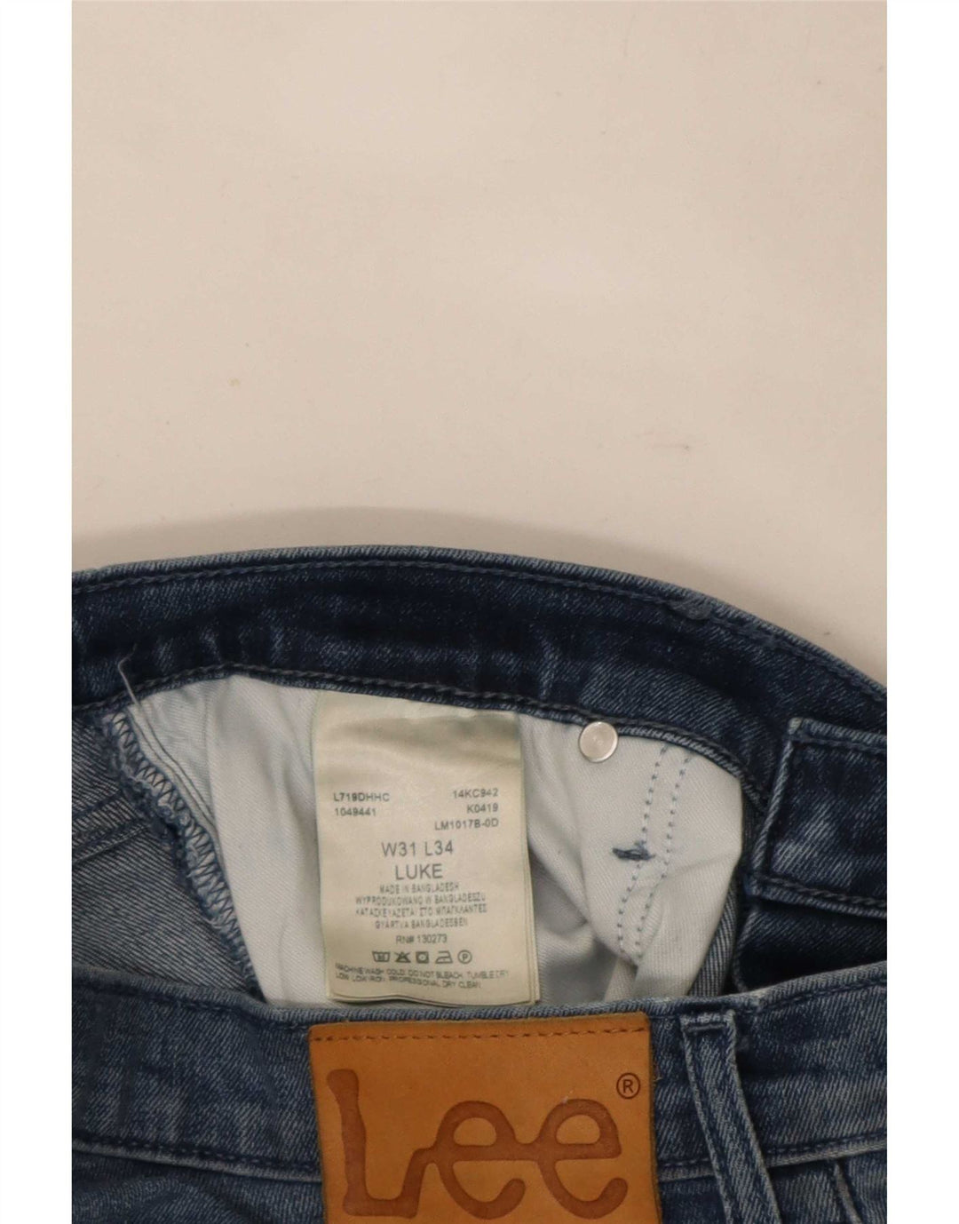 Lee Herren Luke Slim Jeans W31 L34 Blaue Baumwolle