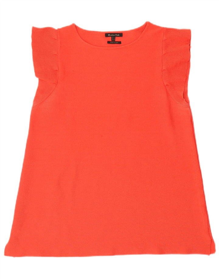 Massimo Dutti Damen Bluse Top UK 10 Small Rot