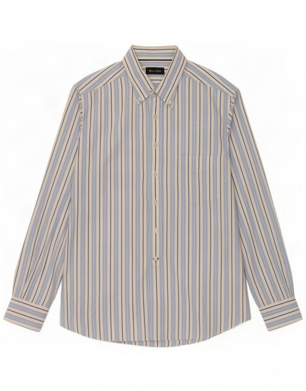 Massimo Dutti Herrenhemd XL Blauer Nadelstreifen
