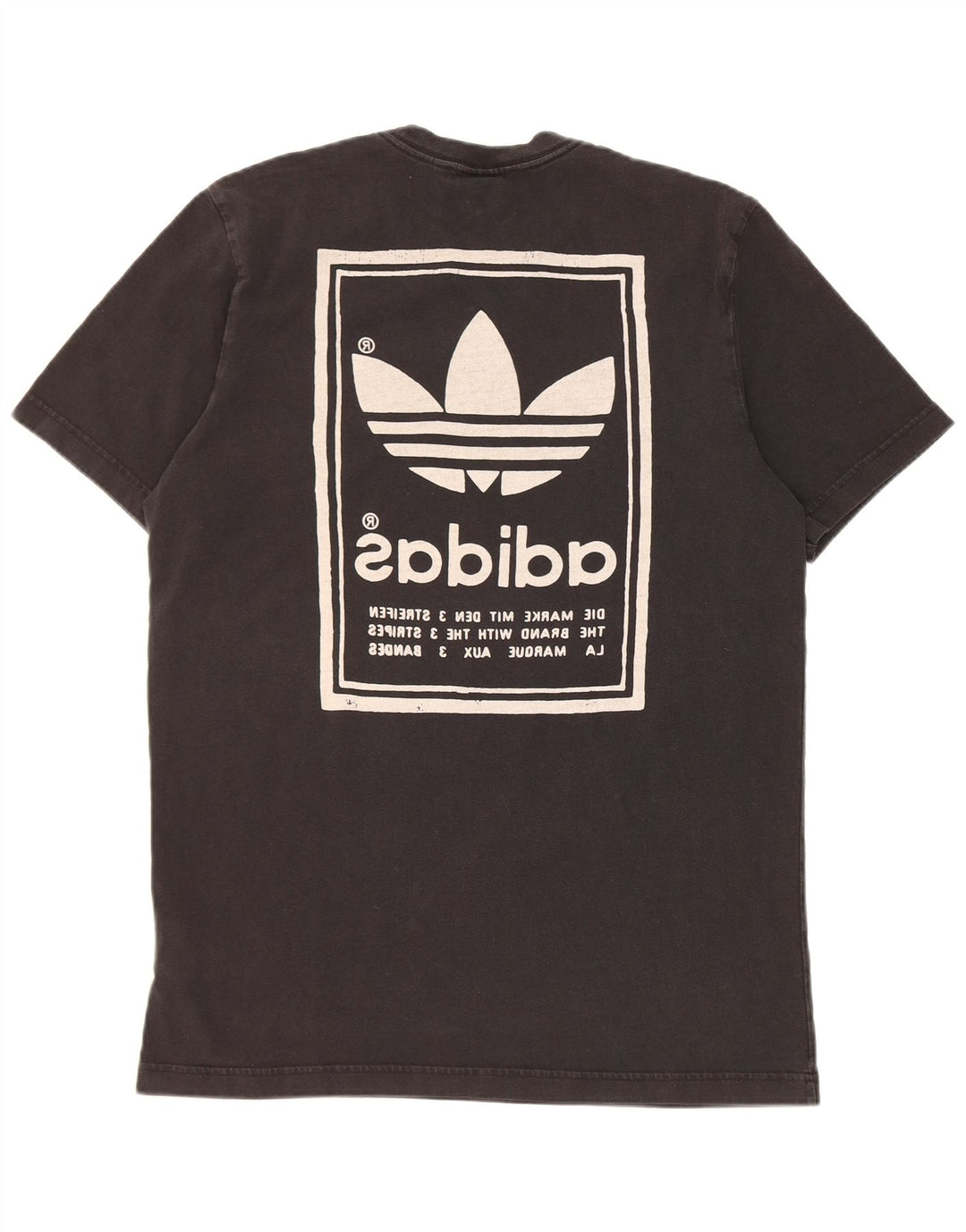 Adidas Herren Grafik T-Shirt Top Medium Schwarz Baumwolle