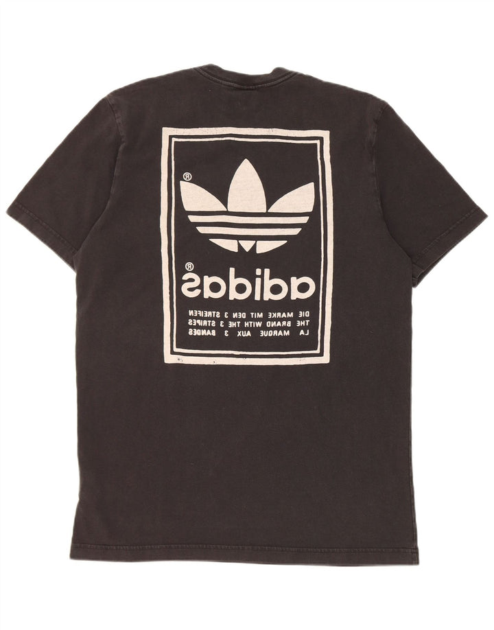 Adidas Herren Grafik T-Shirt Top Medium Schwarz Baumwolle