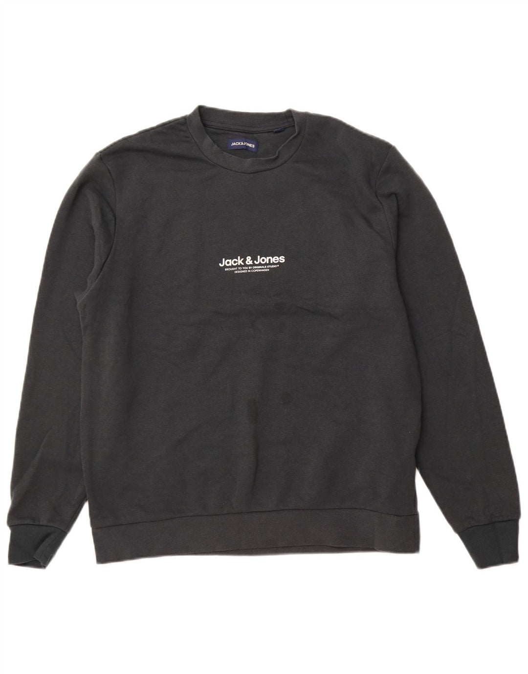 JACK & JONES Herren-Sweatshirt, Pullover, Größe L, Grau, Baumwolle