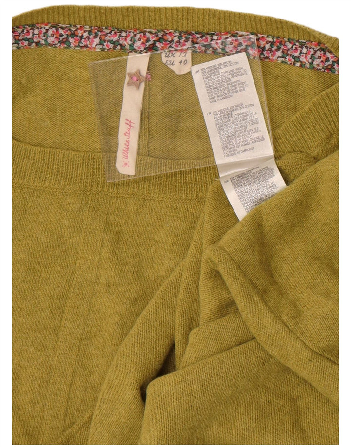 White Stuff Damen-Pullover mit U-Boot-Ausschnitt, UK 12, mittelgrüne Viskose