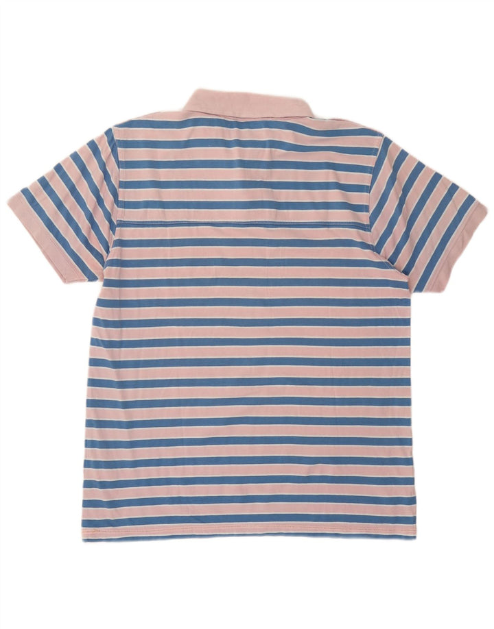 FILA Herren-Poloshirt aus mittelrosa gestreifter Baumwolle