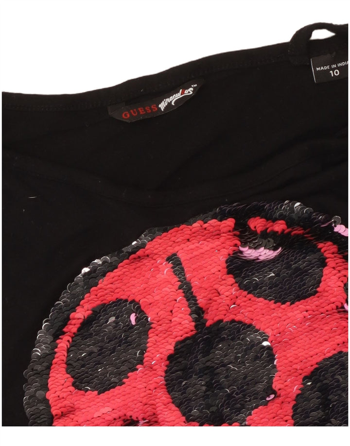 Guess One-Shoulder-Top für Mädchen, 9–10 Jahre, Schwarz