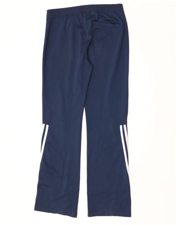 Adidas Damen Trainingshose UK 12 Mittelblaues Polyester