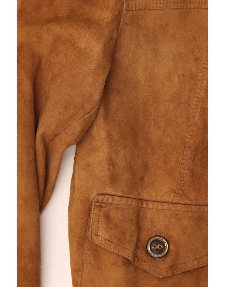 Vintage Herren Wildleder Bomberjacke IT 50 Large Beige