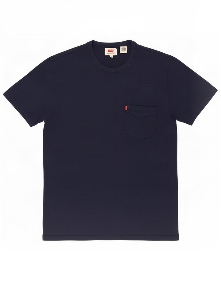 Levi's Herren T-Shirt Top Small Marineblau Baumwolle