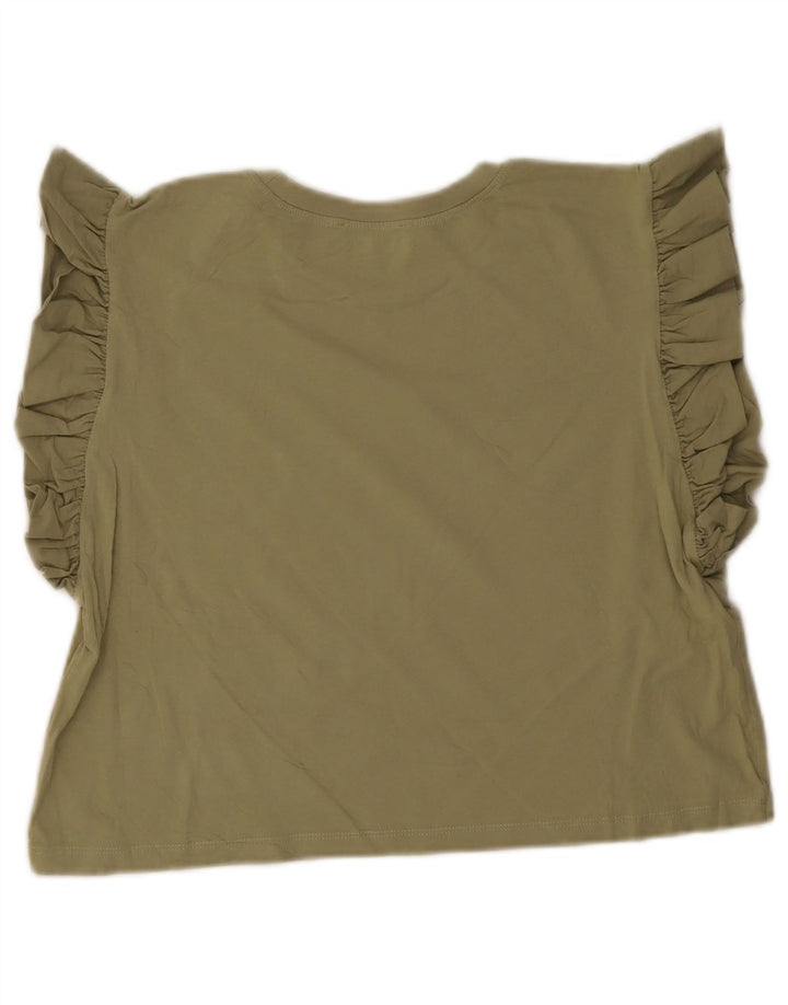 Zara Damen Crop Top UK 12 Mittelgrün