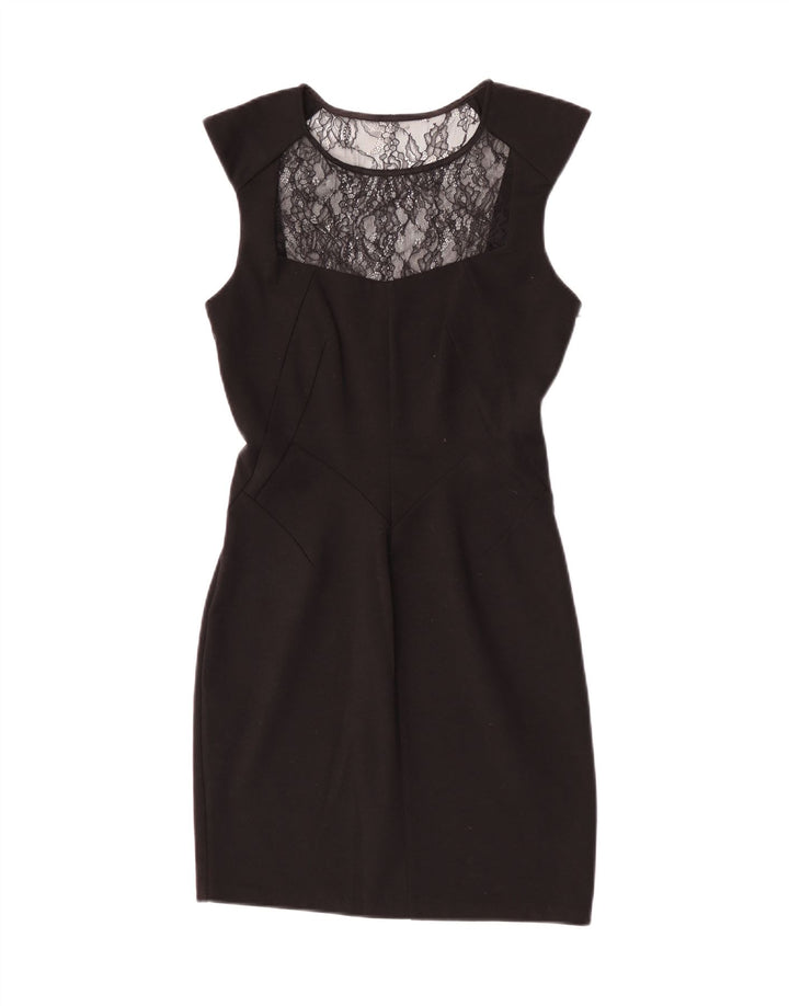 Oasis Damen Etuikleid UK 12 Medium Schwarz Polyester