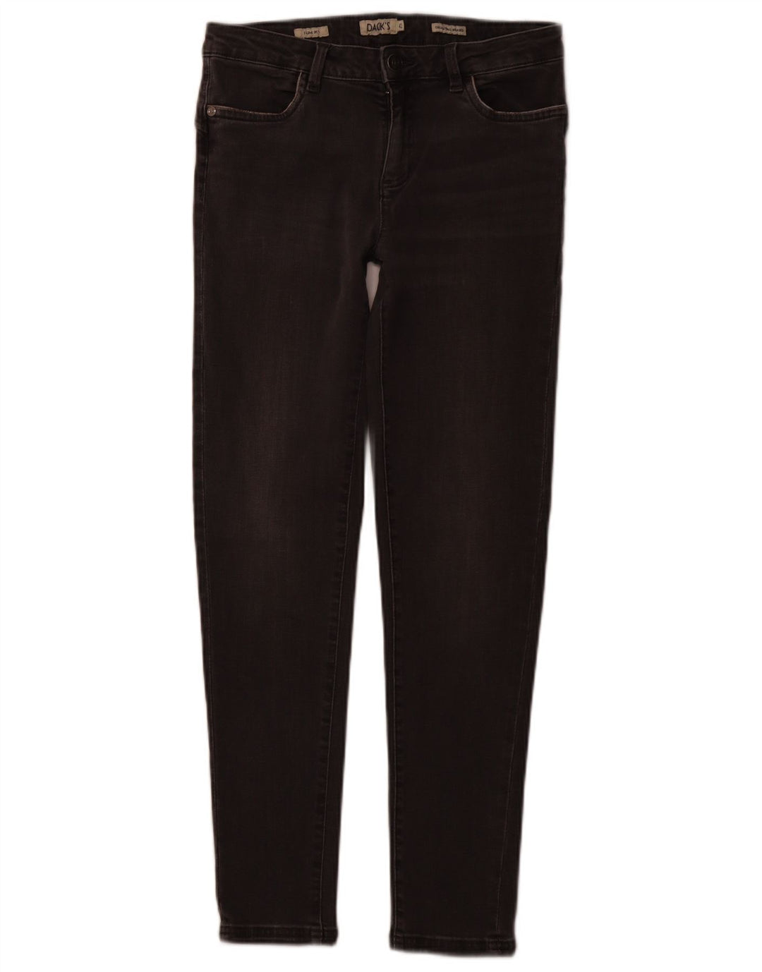 DACK'S Womens Slim Jeans IT 42 Medium W28 L28 Grey Cotton