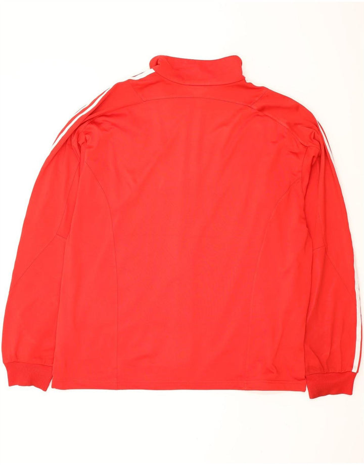 Adidas Herren-Trainingsanzug-Top-Jacke, großes rotes Farbblock-Polyester
