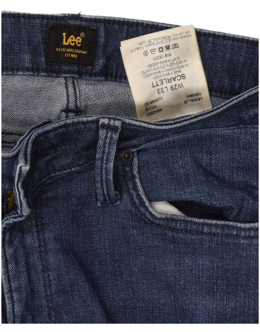 LEE Damen Scarlett Skinny Jeans W29 L30 Blaue Baumwolle