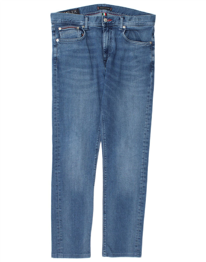 Tommy Hilfiger Herren Bleecker Slim Jeans W34 L30 Blaue Baumwolle