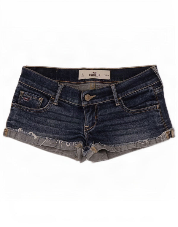 Hollister Damen Jeansshorts US 0 XS W24 Blaue Baumwolle