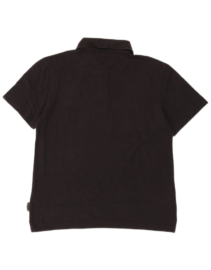 Sergio Tacchini Herren Poloshirt IT 50 Medium Schwarz Baumwolle