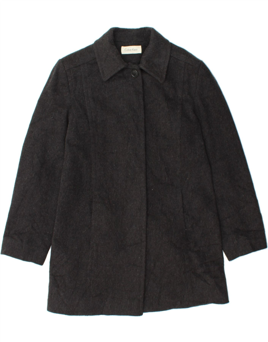 CALVIN KLEIN Womens Overcoat US 6 Medium Grey Vintage Calvin Klein and Second-Hand Calvin Klein from Messina Hembry 