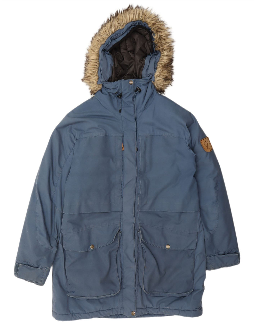 Fjall Raven Damen-Parka mit Kapuze, UK 16, Größe L, Blau, Polyamid