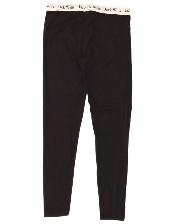 JACK WILLS Damen-Leggings mit Grafik, UK 12, Mittelschwarz, Colourblock-Baumwolle