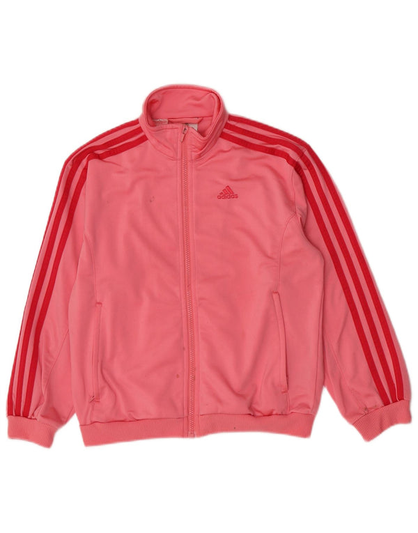 Adidas Mädchen-Trainingsanzug-Top-Jacke, 9–10 Jahre, rosa Polyester