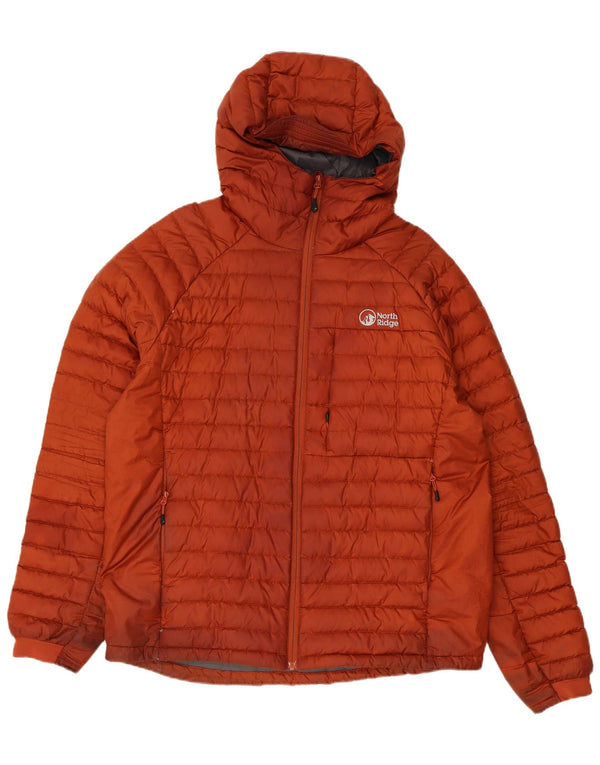 North Ridge Herren-Jacke mit Kapuze, gepolstert, UK 40, Größe L, braun, Polyester