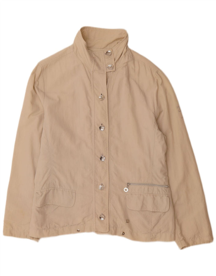 Perte by Krizia Damen-Utility-Jacke, Größe 21, Mittel, gebrochenes Weiß, Polyamid