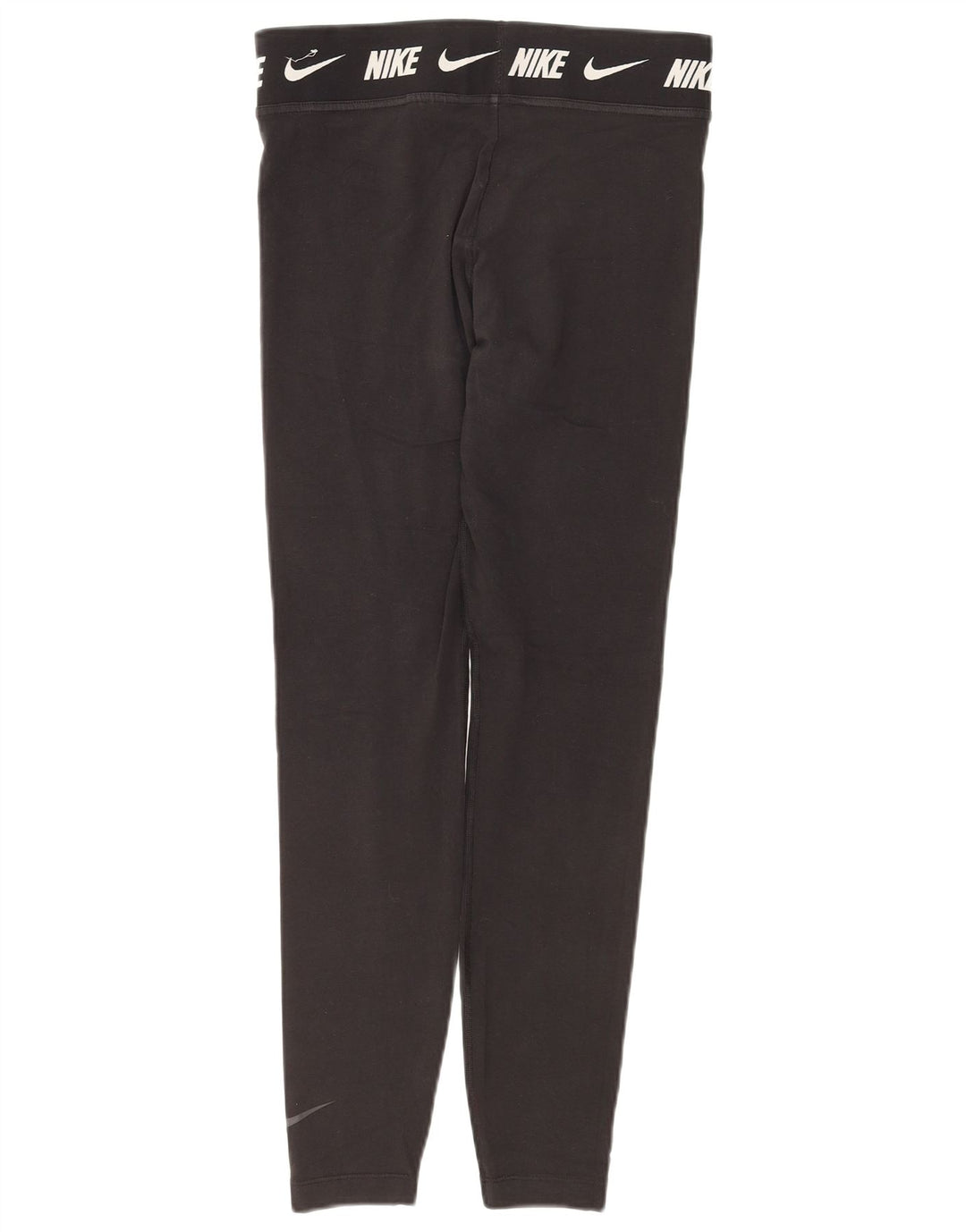 NIKE Damen Tight Fit Graphic Leggings UK 12 Mittelschwarze Baumwolle