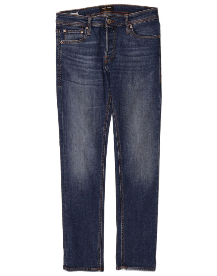 Jack & Jones Herren GLENN Slim Jeans W29 L30 Blaue Baumwolle