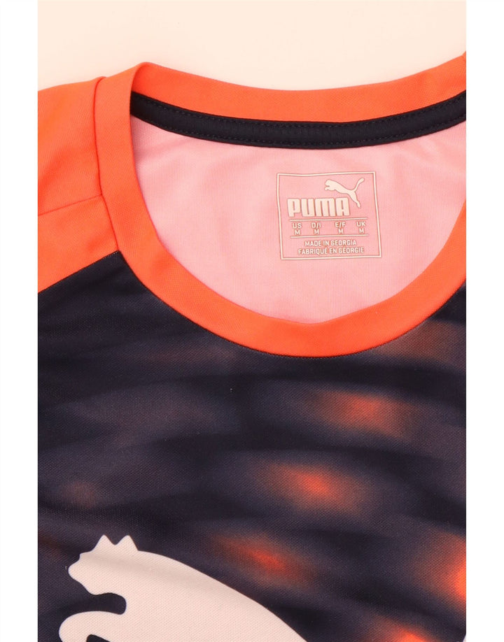 Puma Herren Grafik-T-Shirt-Oberteil Mittelorange kariert