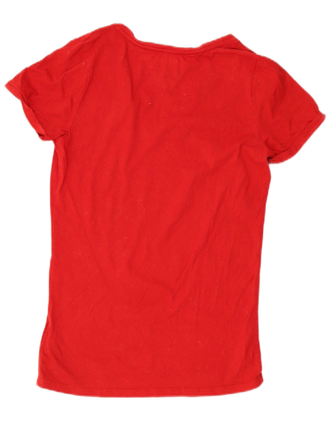 Tommy Hilfiger Damen T-Shirt Top UK 12 Mittelrote Baumwolle