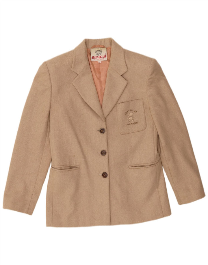 Laura Biagiotti Damen Bear's Bazaar Blazer Jacke IT 42 Mittelbeige
