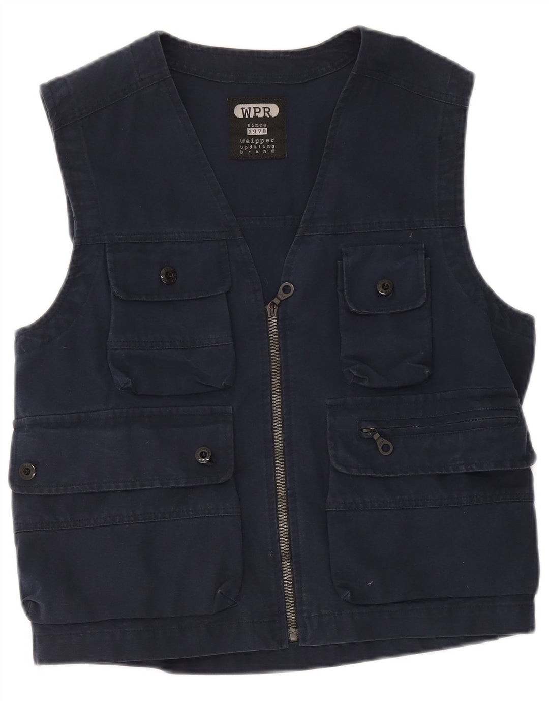 Weipper Herren-Utility-Gilet UK 38, mittelmarineblaue Baumwolle